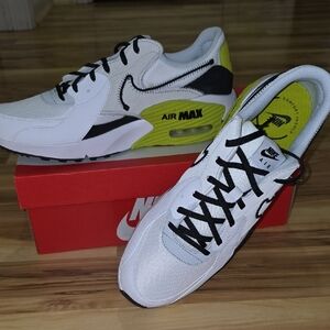 Nike Air Max Men's Sneakers - White, Black, and Lime
